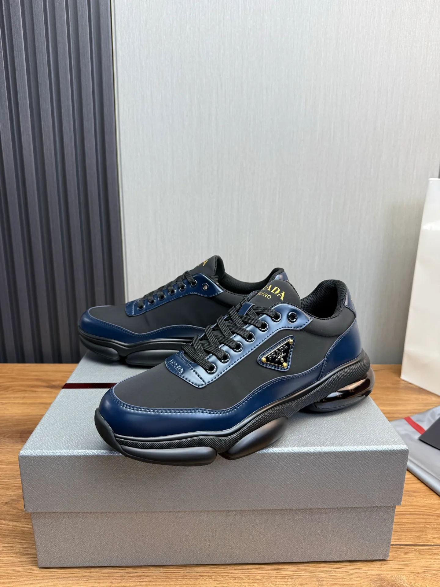 Men's shoes 💰660💰 [PRADA] Men's shoes are popular in the counter, official website is synchronized, 1 high-quality shipment ✔️Original cowhide upper + cowhide lining, 1🆚1 replica, original sole, 38-45 (45 customized, non-refundable)
